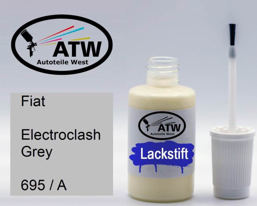 Fiat, Electroclash Grey, 695 / A: 20ml Lackstift, von ATW Autoteile West.